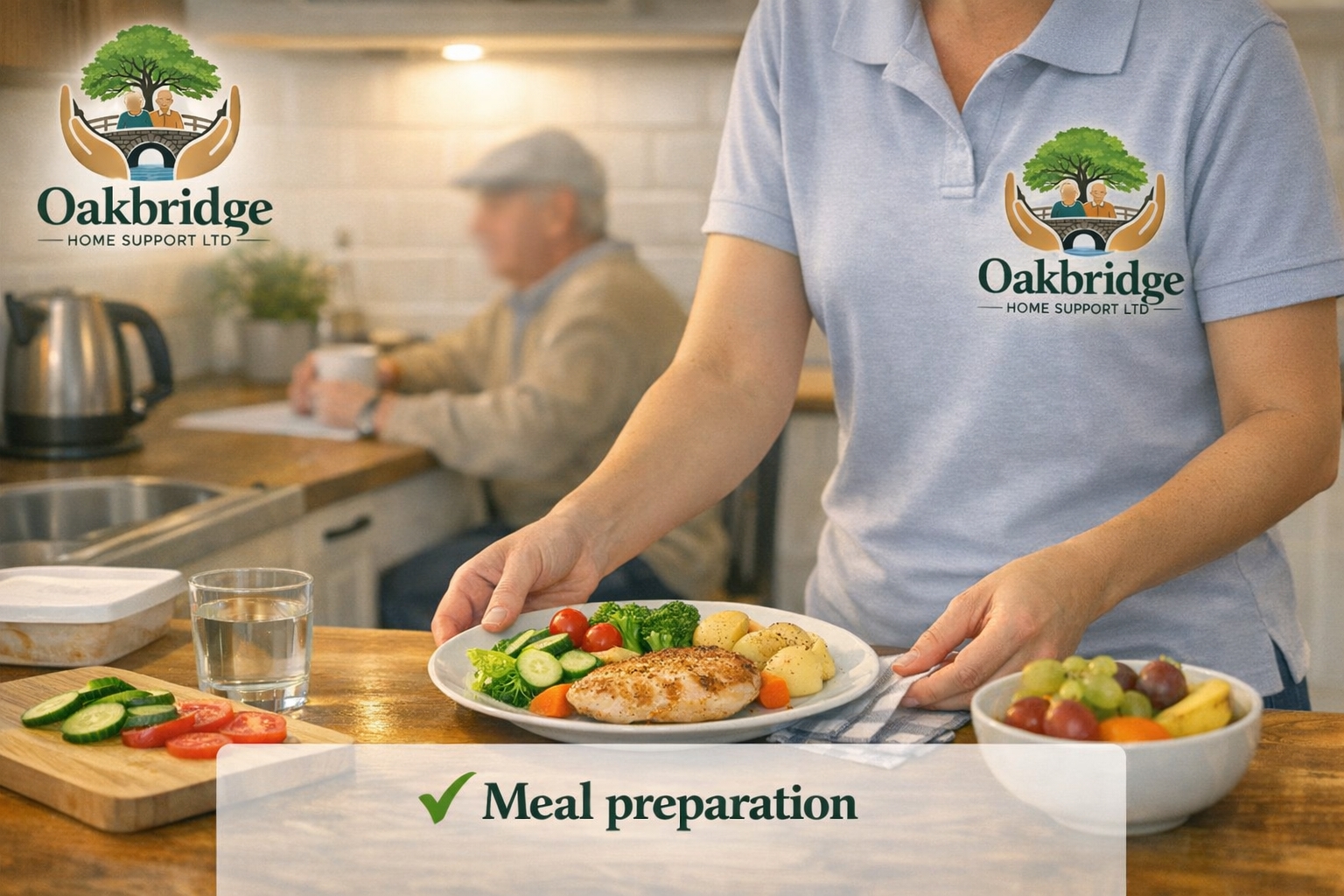 A freshly prepared, nutritious home-cooked meal